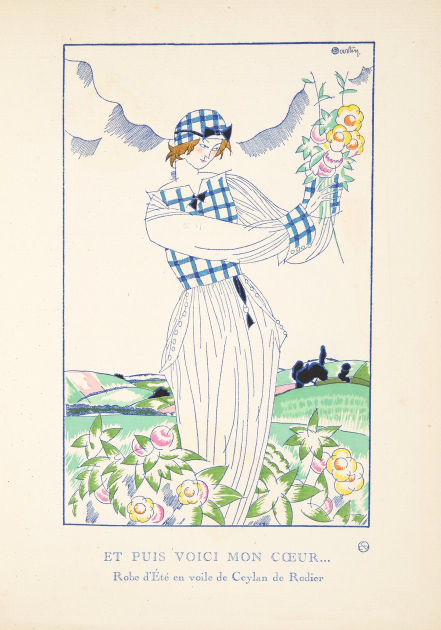 Et Sonra İşte Benim Kalbim?, Moda Tabakları Koleksiyonundan, 1920 (pochoir baskı) by Charles Martin