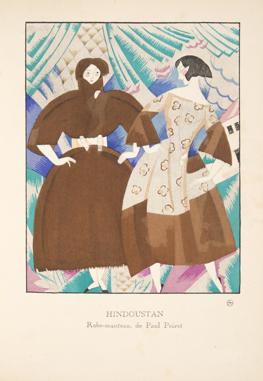 Hindustan, Moda Tabakları Koleksiyonundan, 1920 (pochoir baskı) by Charles Martin