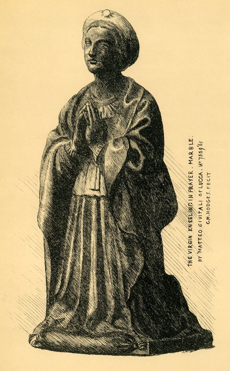 Bakire Müjde, mermer heykel, 1519, 1881. by Charles Martin Hodges
