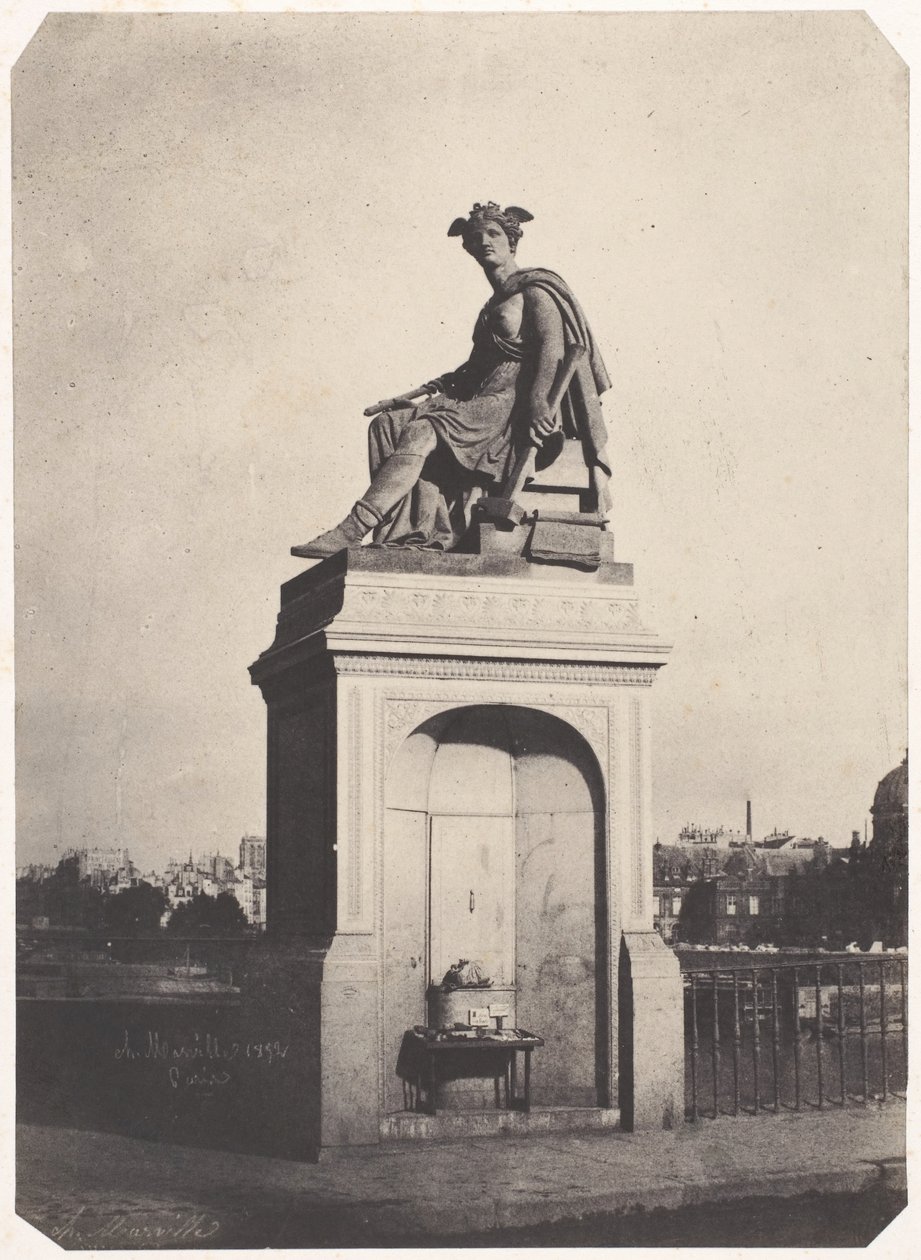 [Alegorik Sanayi Heykeli, Pont du Carrousel], 1852. by Charles Marville