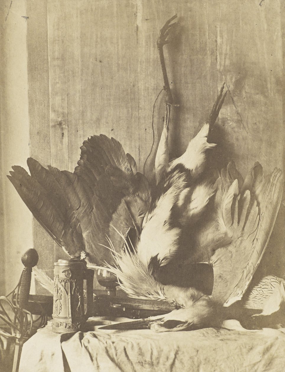 Oyun Natürmort, c.1853-55 (albümlenmiş tuzlu kağıt baskı) by Charles Marville