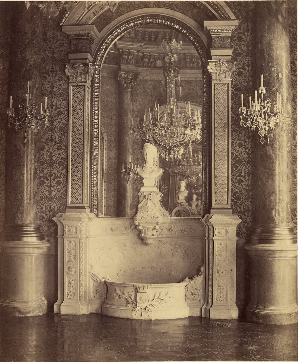 [Bir Sarayın İçi, muhtemelen Hotel de Ville, Paris] by Charles Marville