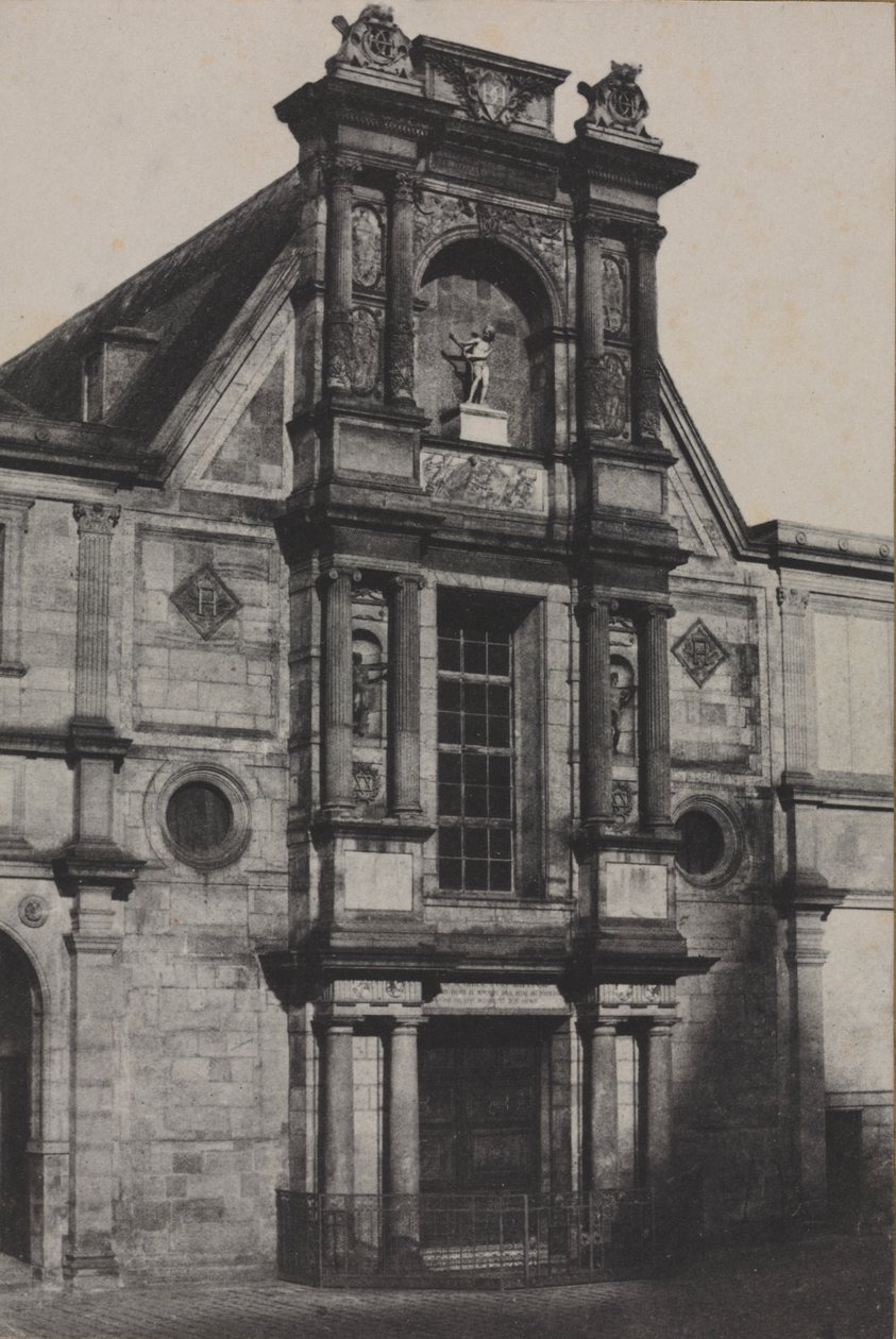 Château d'Anet'in portikosu, şimdi Ecole des Beaux-Arts, Paris'te by Charles Marville