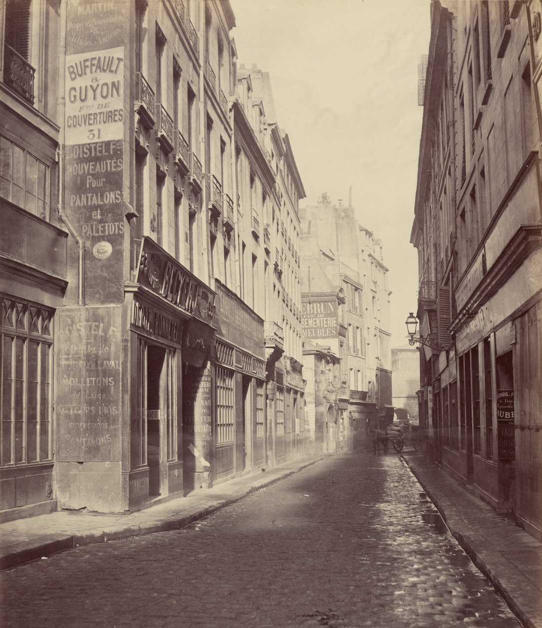 Rue des Bourdonnais - rue de Rivoli by Charles Marville