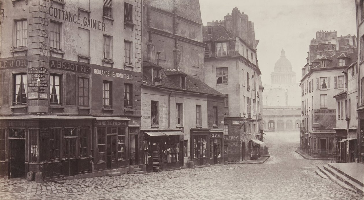 Rue du Haut-Pave Pantheon, Uzaklıkta, 1865-69. by Charles Marville