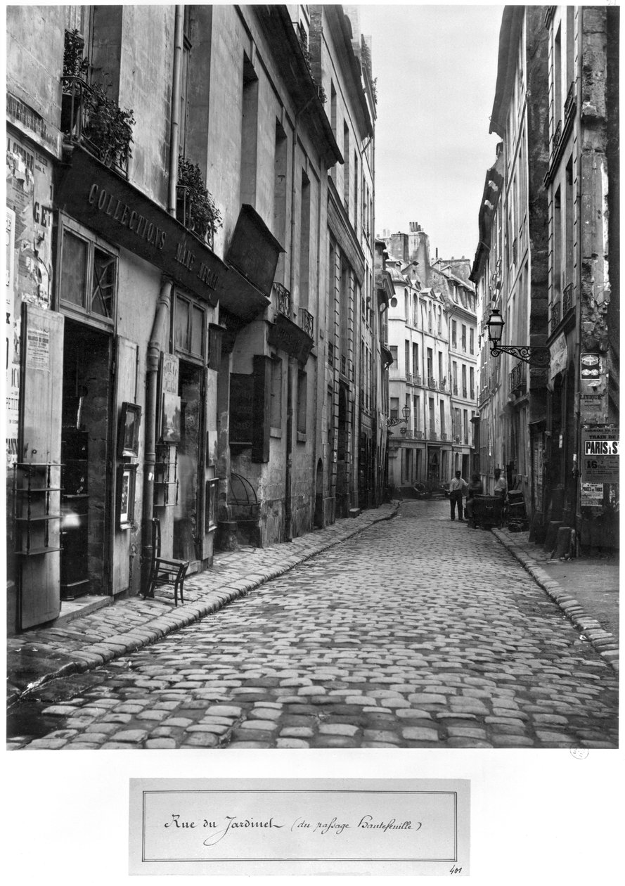Rue du Jardinet, pasajdan Hautefeuille, Paris, 1858-78 by Charles Marville