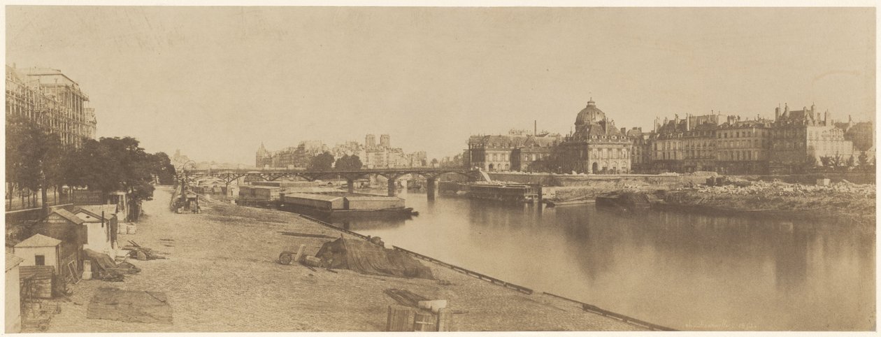 Pont du Carrousel'den Notre Dame'a bakan Seine by Charles Marville