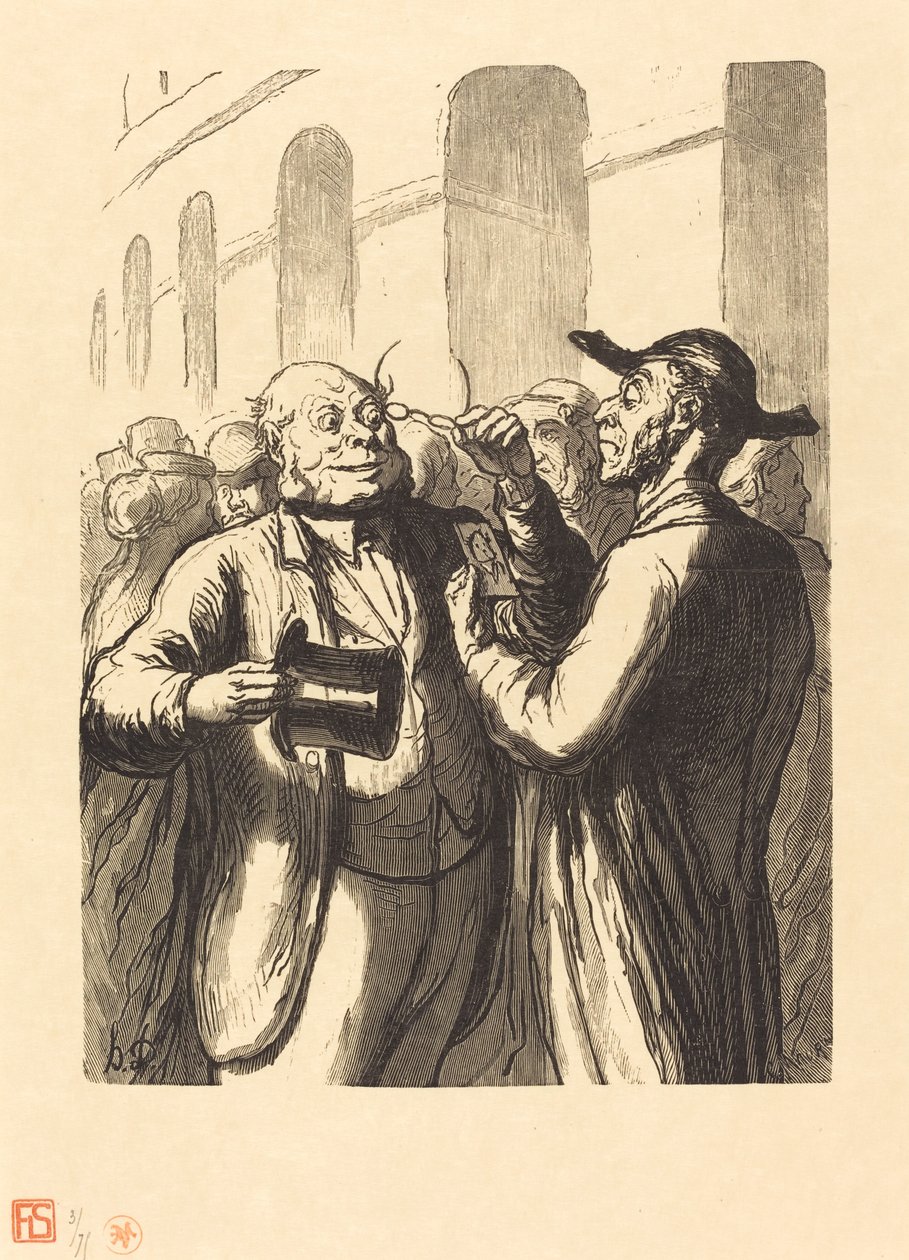 Evrensel Sergi: Turnikelerde Fotoğrafların İncelenmesi by Charles Maurand after Honoré Daumier