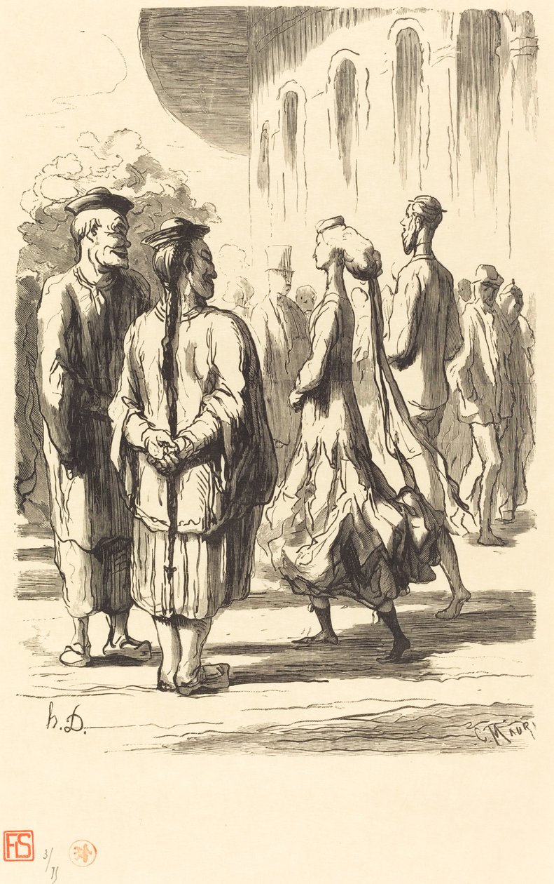 Dünya Fuarı: En Çinliler hangileri? by Charles Maurand after Honoré Daumier