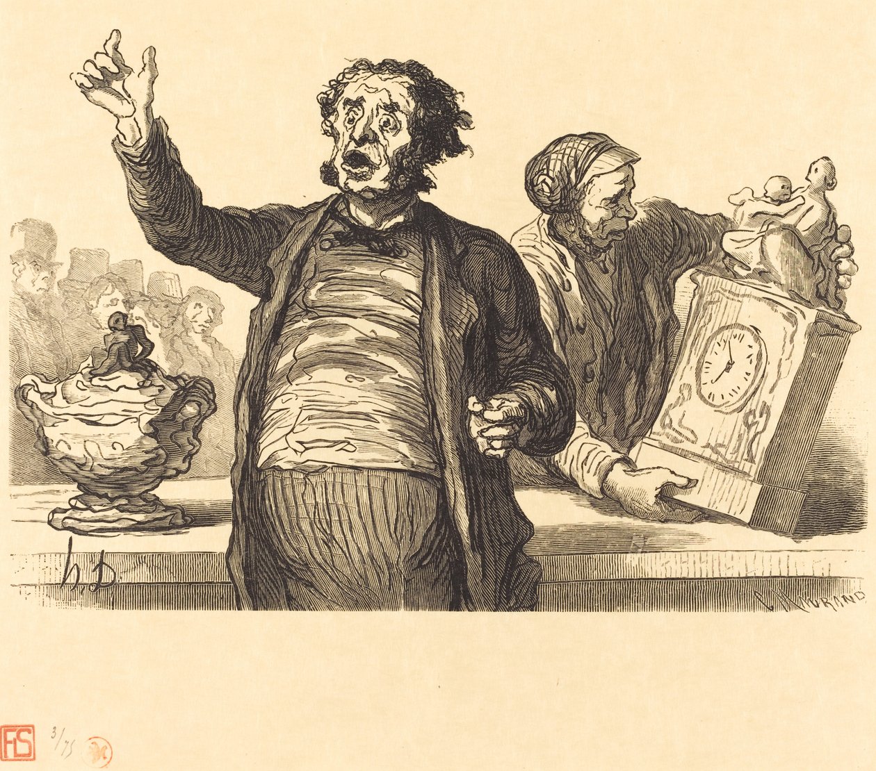 Müzayedeciler Oteli: The Town Crier by Charles Maurand after Honoré Daumier