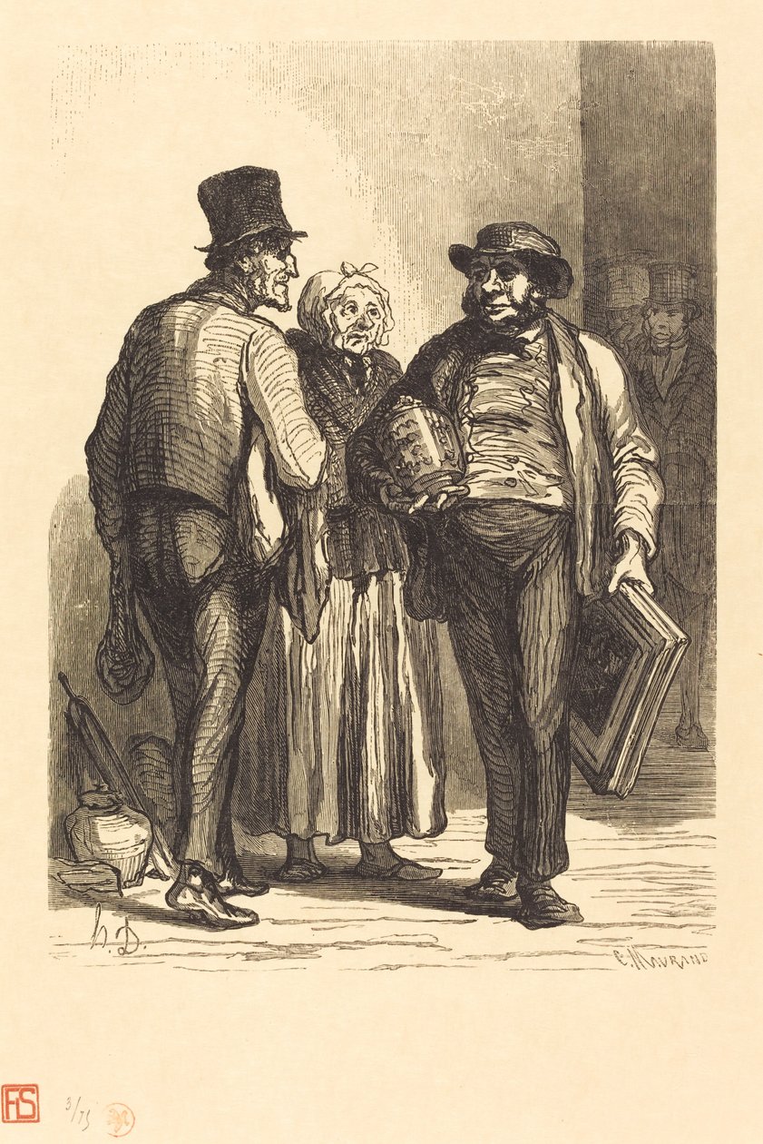 Müzayedeciler Oteli: Tüccarlar by Charles Maurand after Honoré Daumier