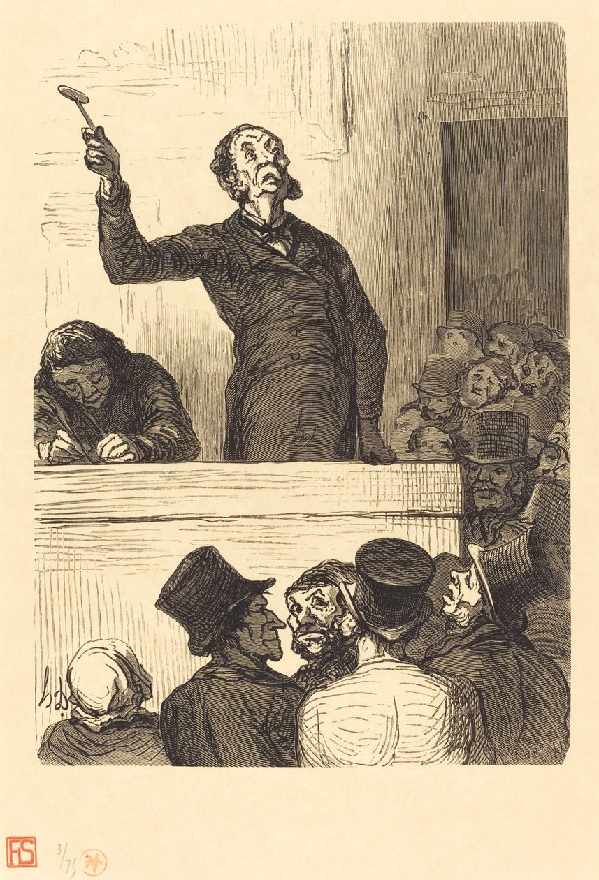 Müzayede Evi: Müzayedeci by Charles Maurand after Honoré Daumier