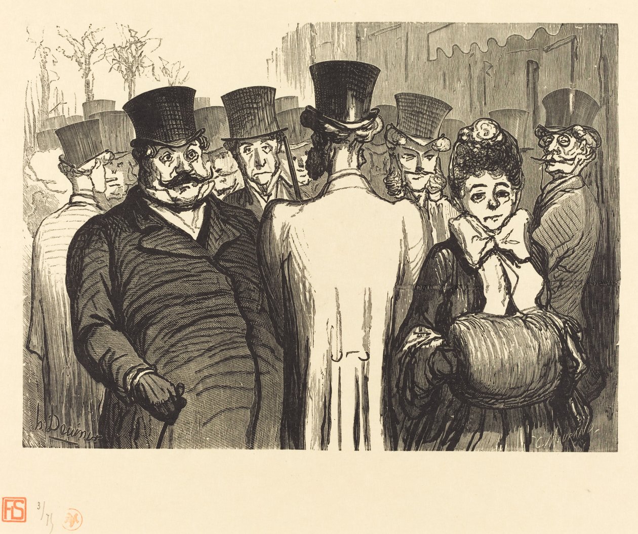İtalyanlar Bulvarı by Charles Maurand after Honoré Daumier