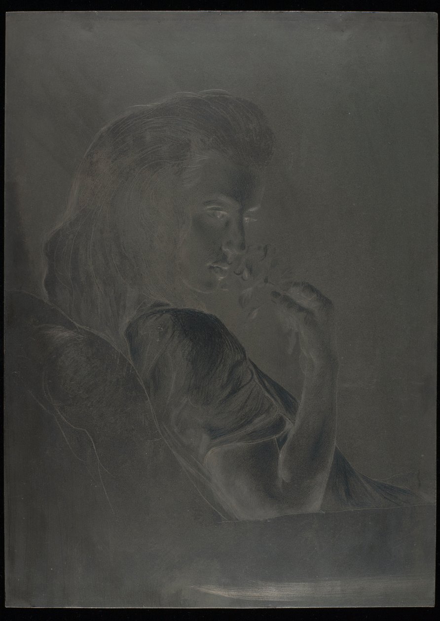 'The Tea Rose' için plaka, 1900 dolayları (çelik baskı plakası) by Charles Maurin