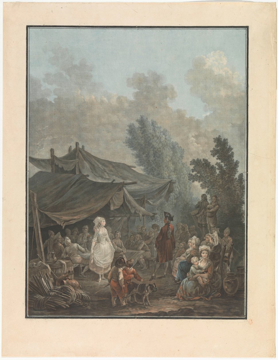 Köy Hayatından Dört Sahne Köy düğünü Noce de Village Köy hayatından dört tür sahne (dizi adı) by Charles Melchior Descourtis