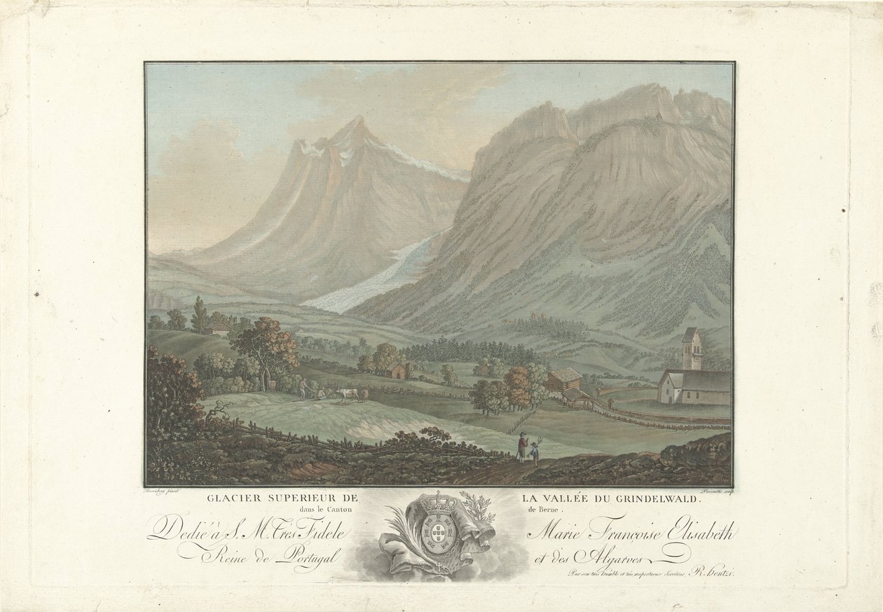 Gletsjer bij de vadi van Grindelwald Bern Kantonu