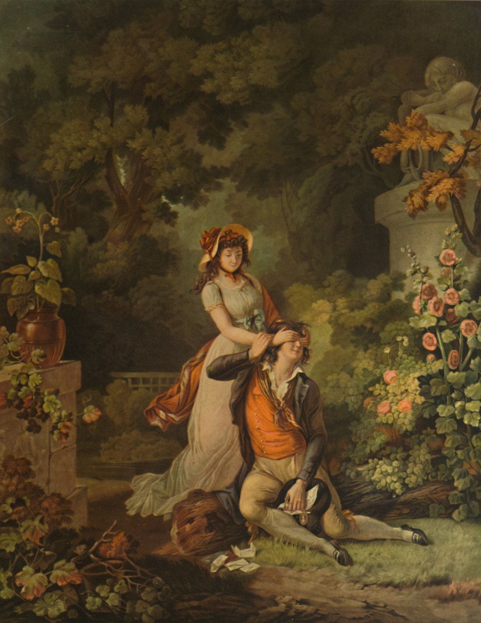LAMant Surpris, Sürpriz Aşık, 1798, 1913 by Charles Melchior Descourtis