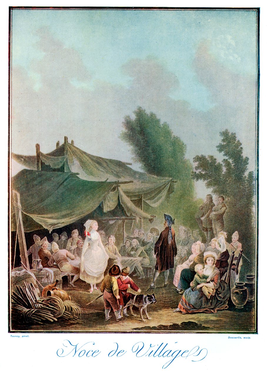 Noce de Köyü, 18. yüzyıl 1910. by Charles Melchior Descourtis