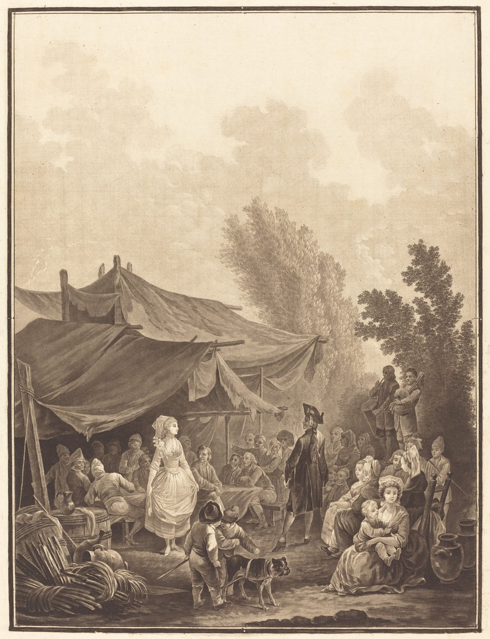Noce de Köy Köyü Düğünü, 1785. by Charles Melchior Descourtis