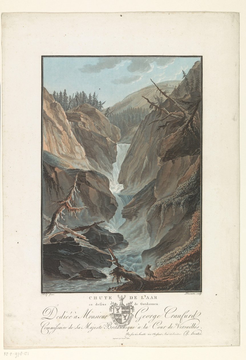 Aare nehrinden Waterval Aare
