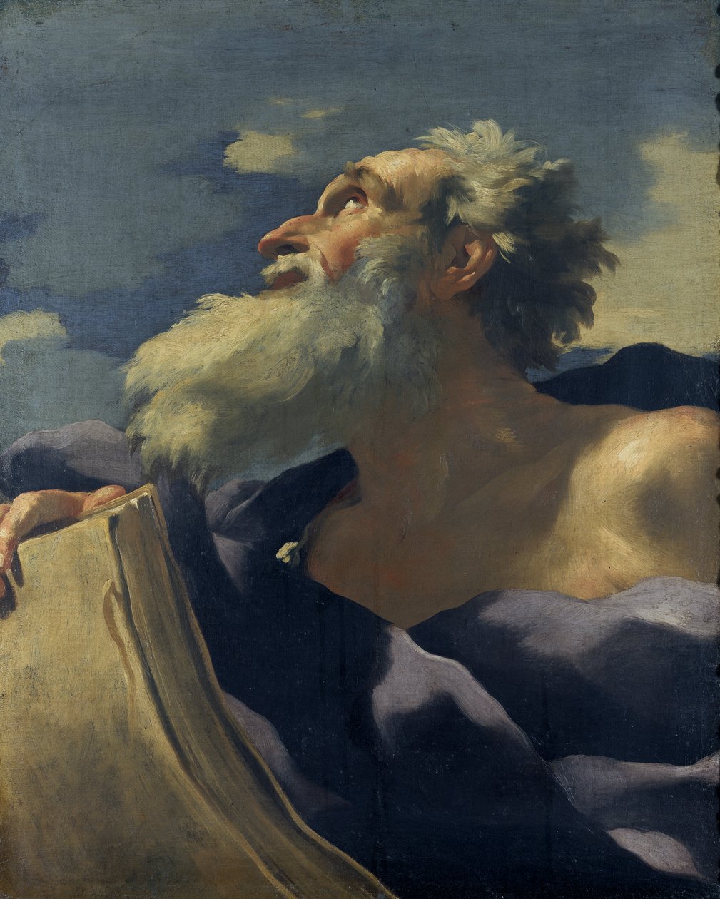 Bir peygamberin başı, c.1627-35 (tuval üzerine yağlı boya) by Charles Mellin