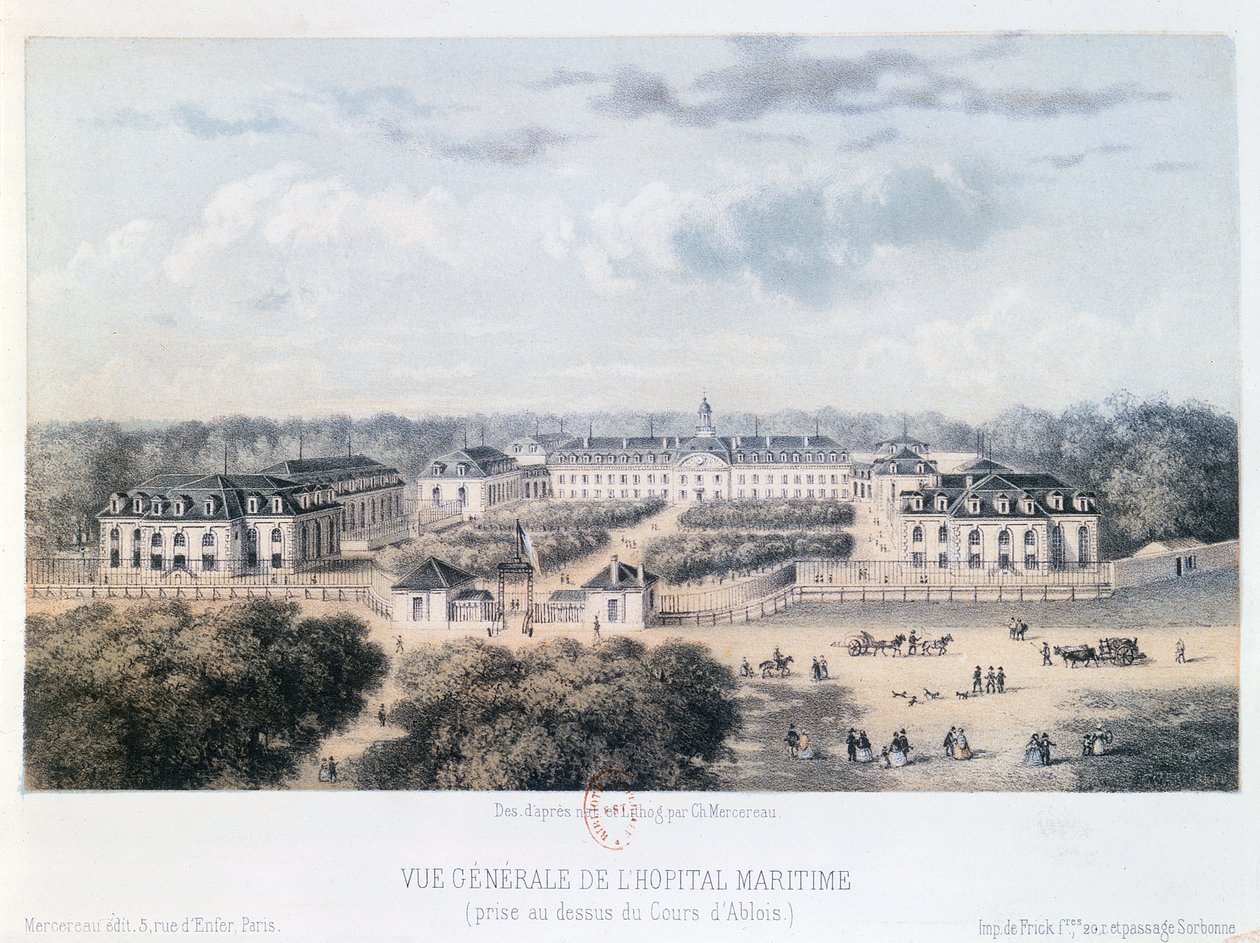 Rochefort Deniz Hastanesinin Genel Görünümü by Charles Mercereau
