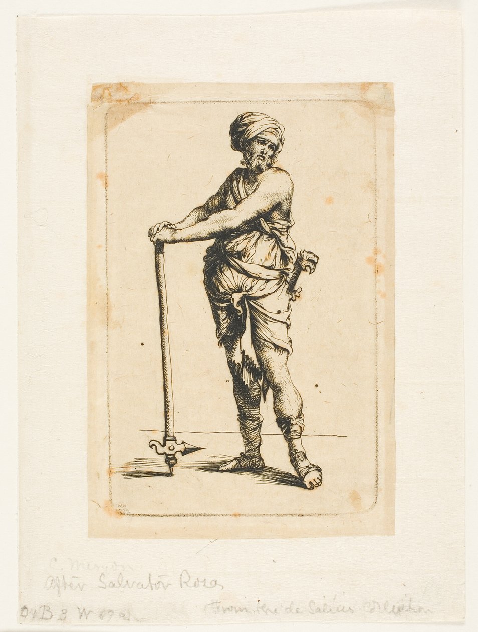 Bir Asker Ayakta, Tam Yüz by Charles Meryon