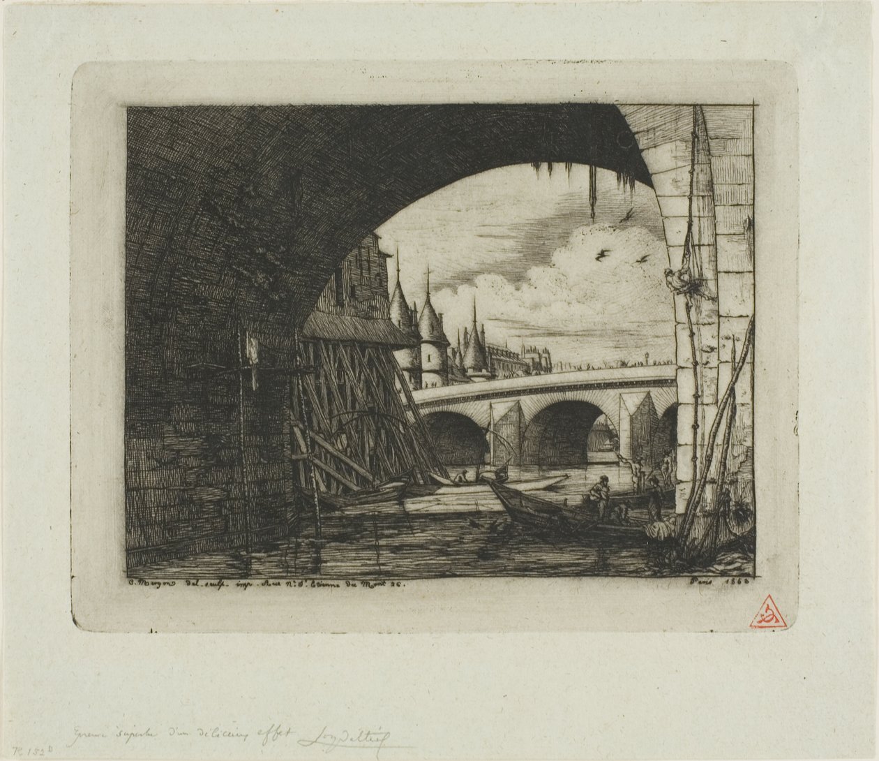 Notre-Dame Pont Kemeri, Paris by Charles Meryon