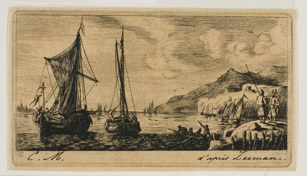 Vlissingen sınırlarındaki Calais Tekneleri by Charles Meryon