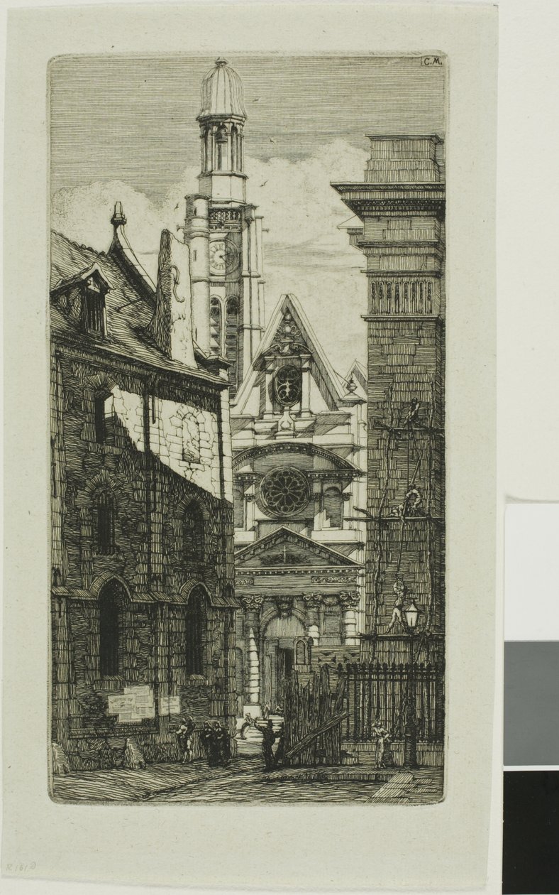 Aziz Etienne du Mont Kilisesi, Paris by Charles Meryon