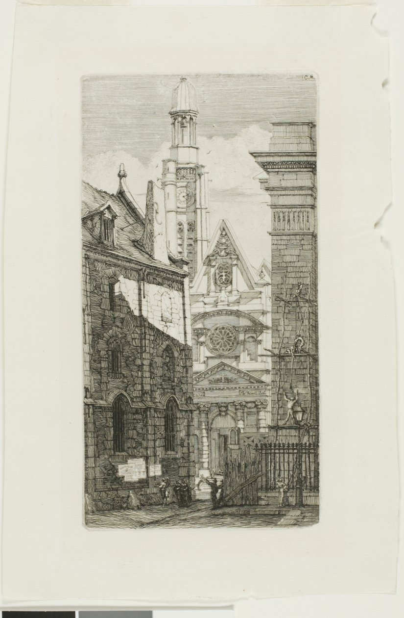 Aziz Etienne du Mont Kilisesi, Paris by Charles Meryon