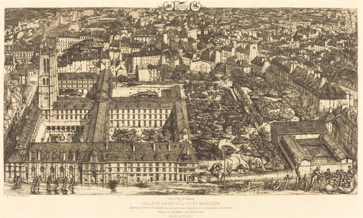 Kolej Henri IV, Paris veya Lycée Napoléon (Henry IV Koleji veya Napolyon Okulu) by Charles Meryon
