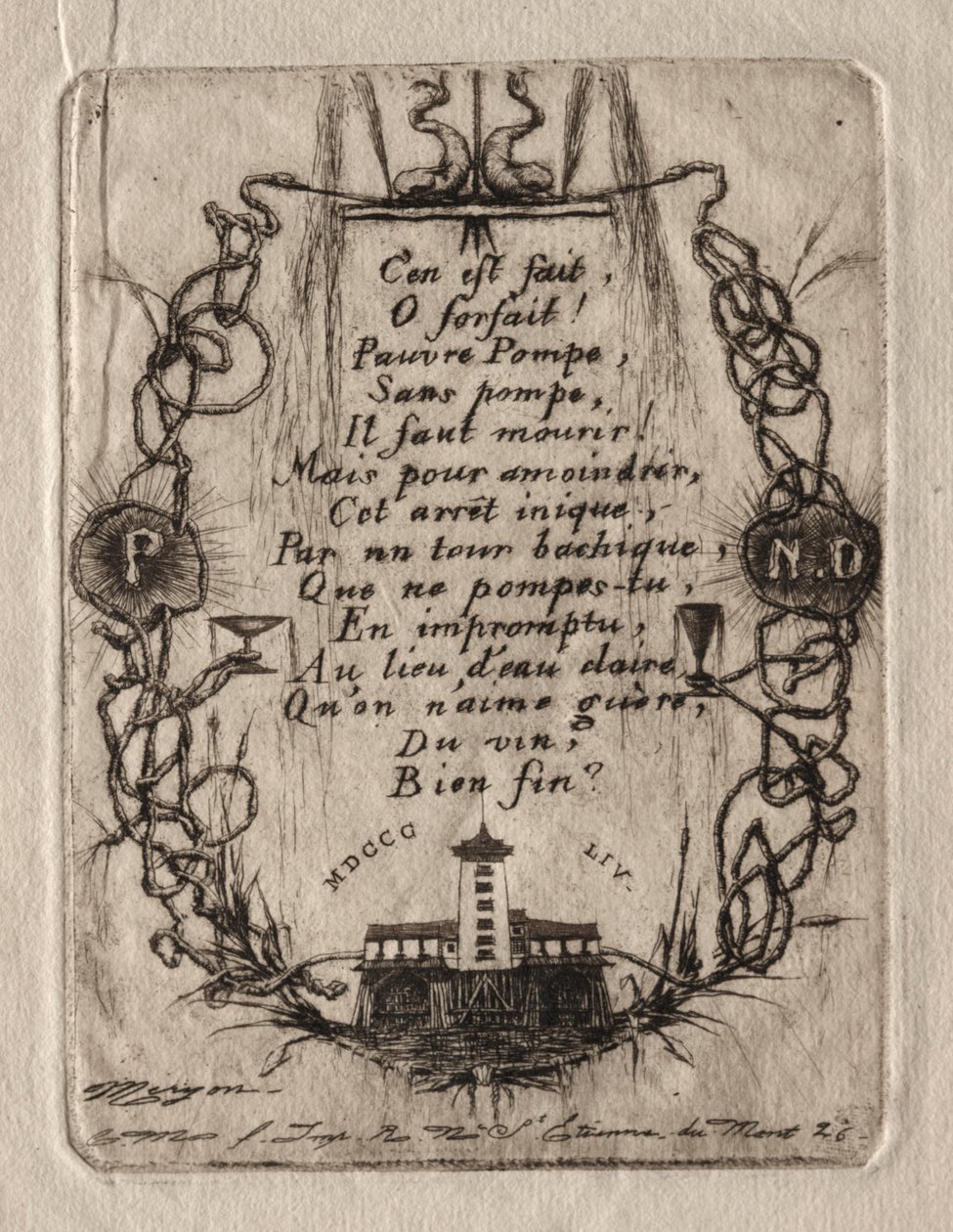 Paris Gravürleri: Notre Dame Pompası, Küçük Plaka, 1854. by Charles Meryon