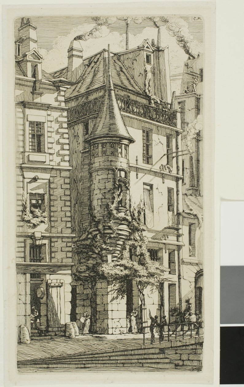 Kuleli Ev, rue de la Tixéranderie by Charles Meryon