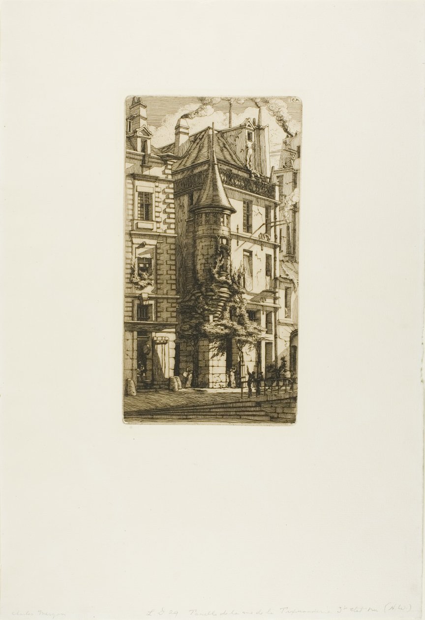Kuleli Ev, rue de la Tixéranderie, Paris by Charles Meryon
