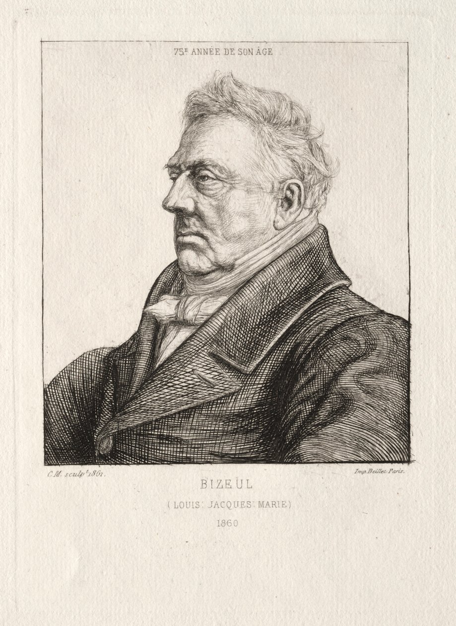 L. J. Marie Bizeul, bir Breton Arkeolog, 1860-1861. by Charles Meryon