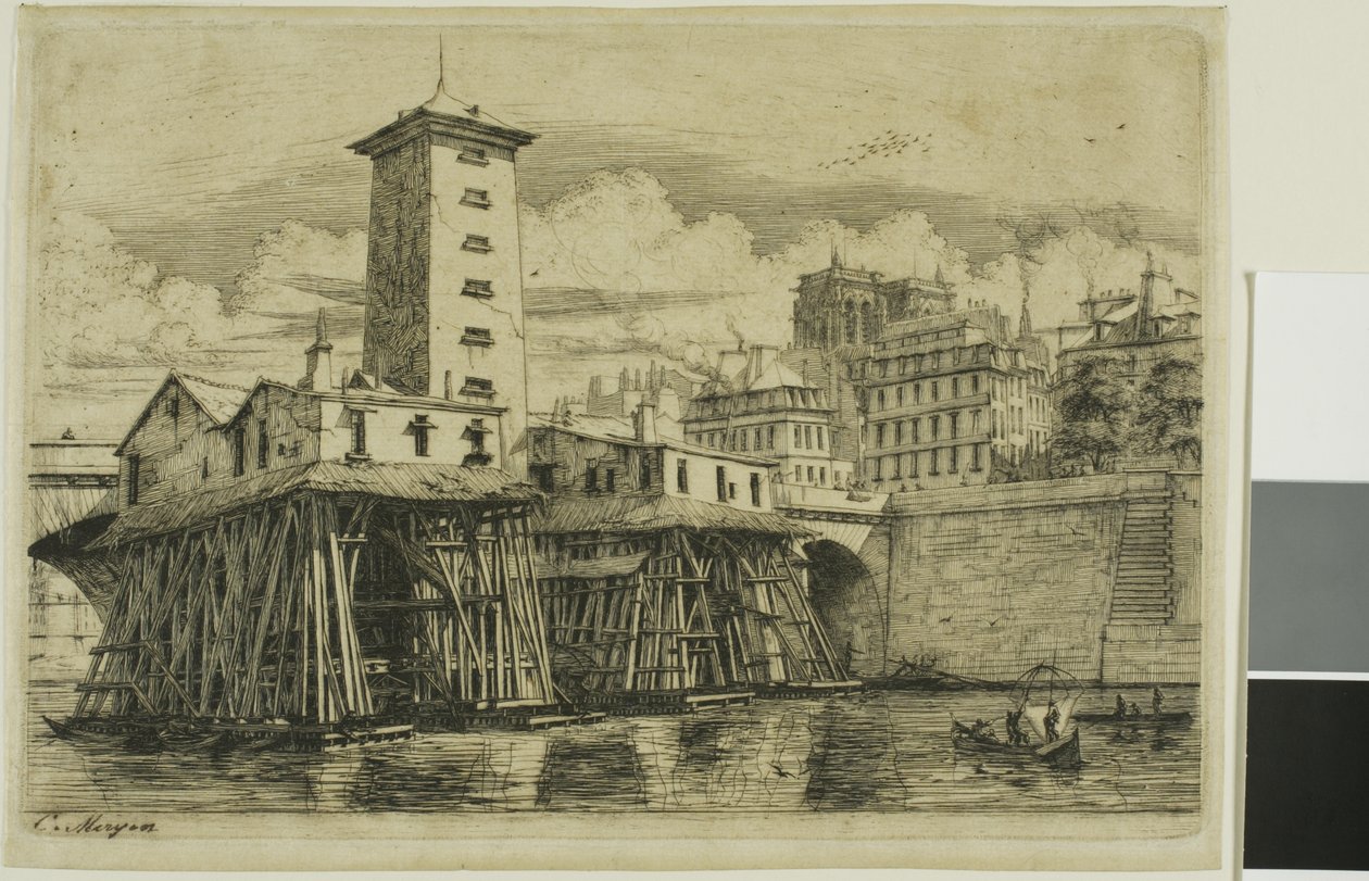 Notre Dame Pompası, Paris by Charles Meryon