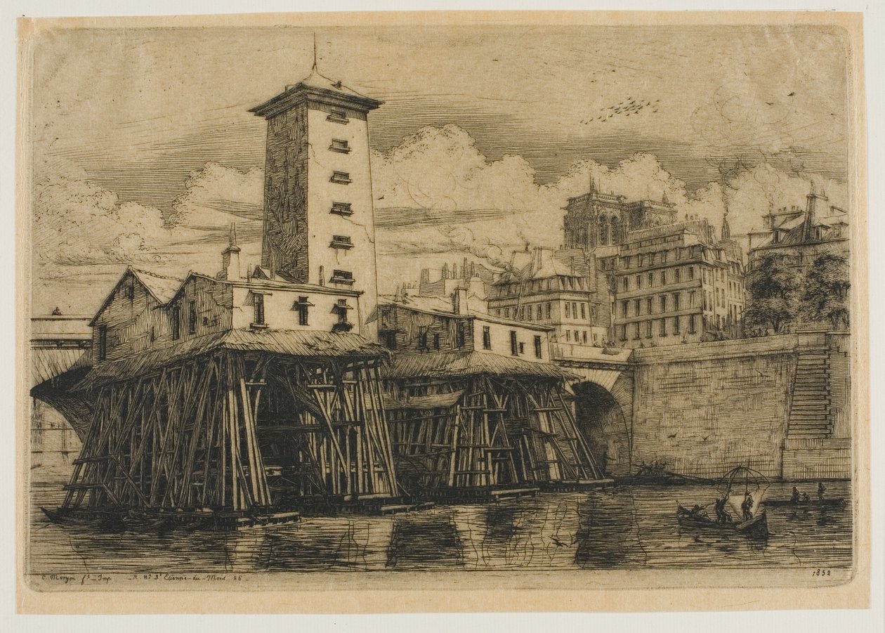 Notre Dame Pompası, Paris by Charles Meryon