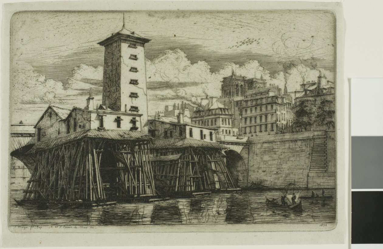 Notre Dame Pompası, Paris by Charles Meryon
