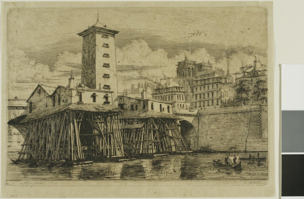 Notre Dame Pompası, Paris by Charles Meryon