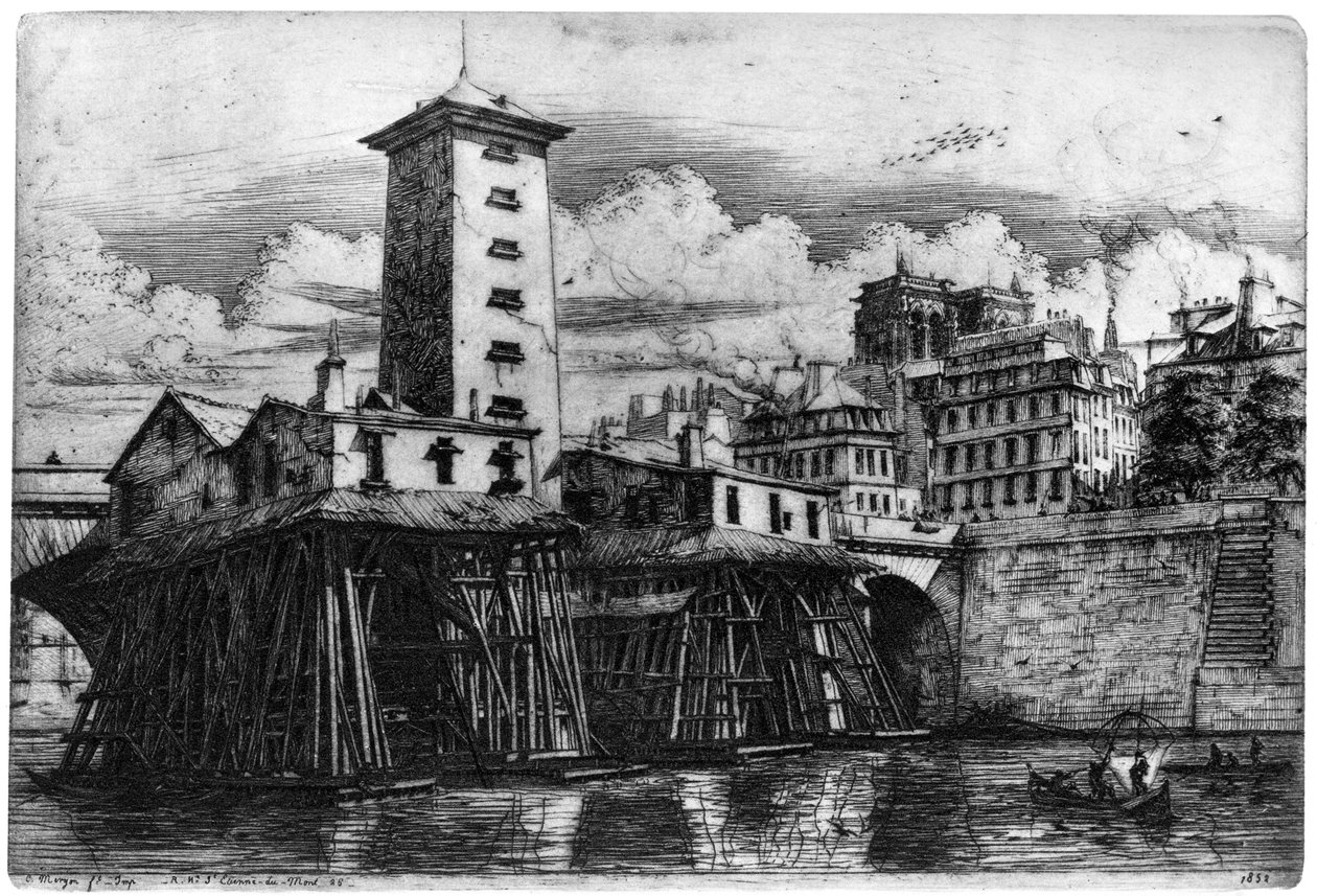 Notre-Dame Pompası, c1841-1868 1924 by Charles Meryon