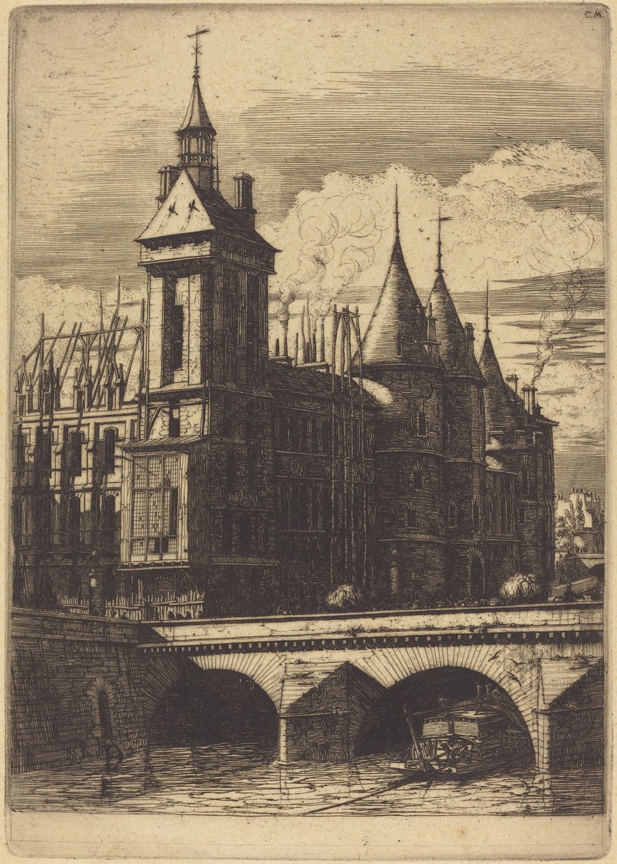 Saat Kulesi, Paris (Saat Kulesi, Paris) by Charles Meryon