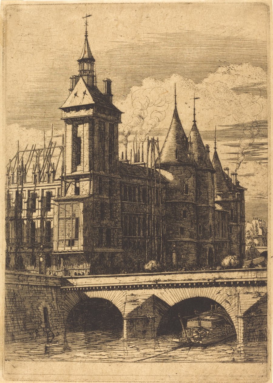 Saat Kulesi, Paris (Saat Kulesi, Paris) by Charles Meryon