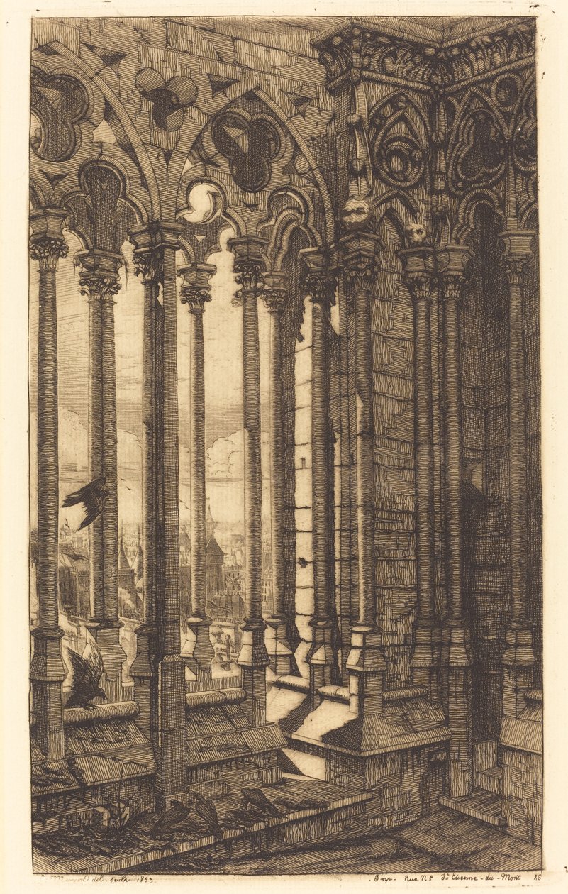 Notre Dame Galerisi, Paris (Notre Dame Galerisi, Paris) by Charles Meryon