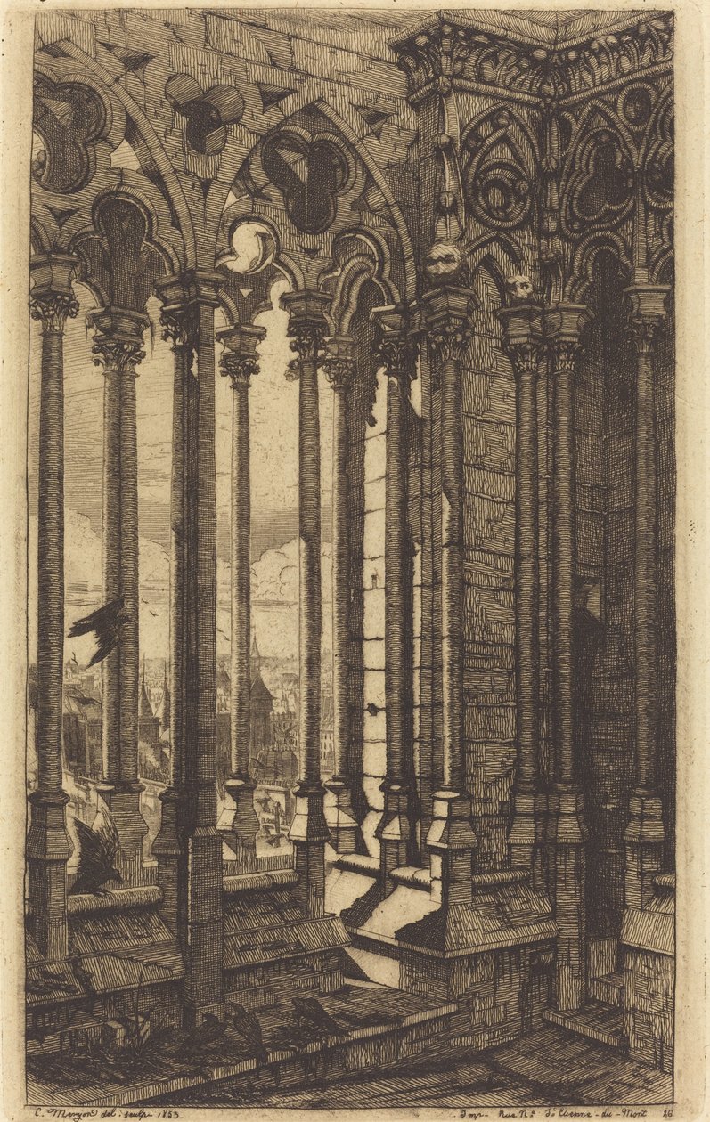 Notre Dame Galerisi, Paris (Notre Dame Galerisi, Paris) by Charles Meryon