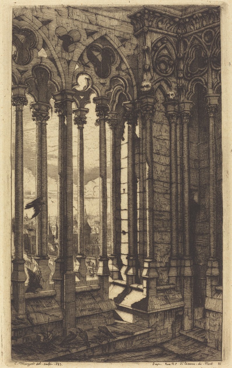 Notre Dame Galerisi, Paris (Notre Dame Galerisi, Paris) by Charles Meryon