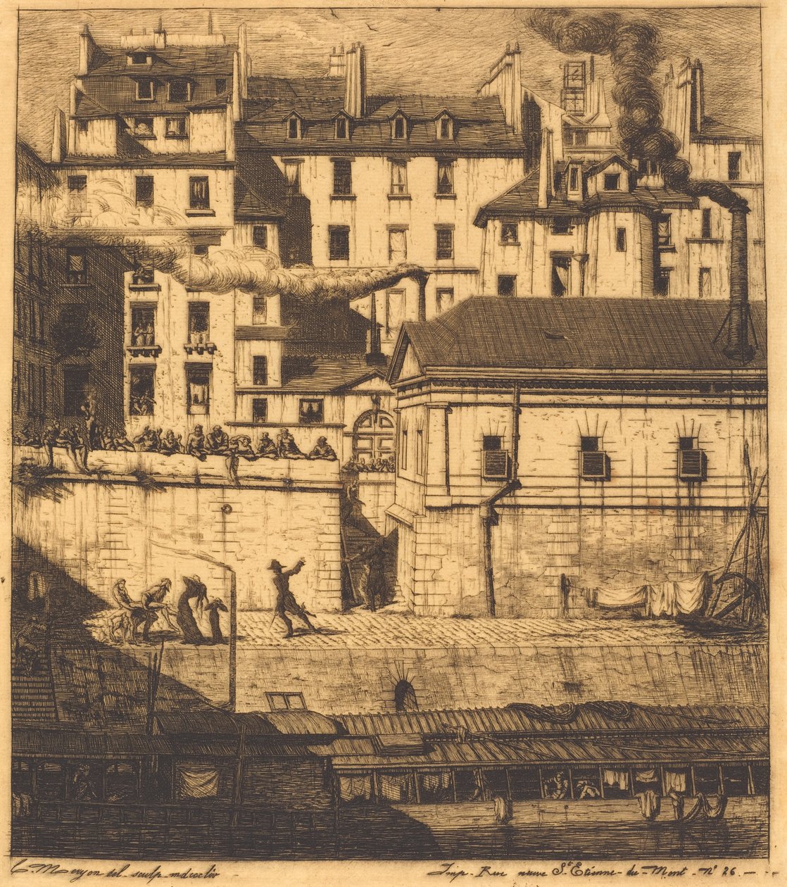 La morg, Paris (Morg) by Charles Meryon