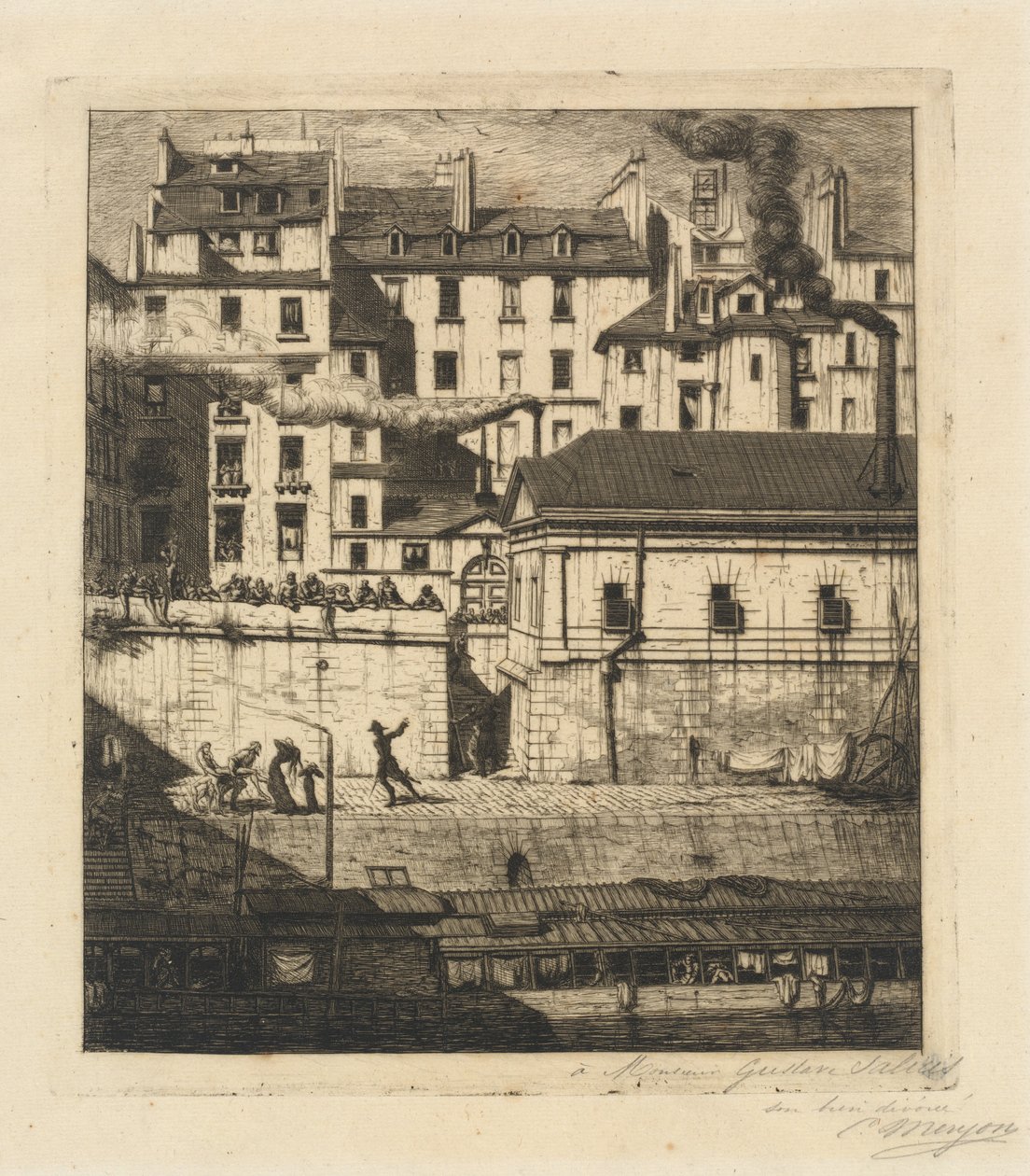 La morg, Paris (Morg) by Charles Meryon