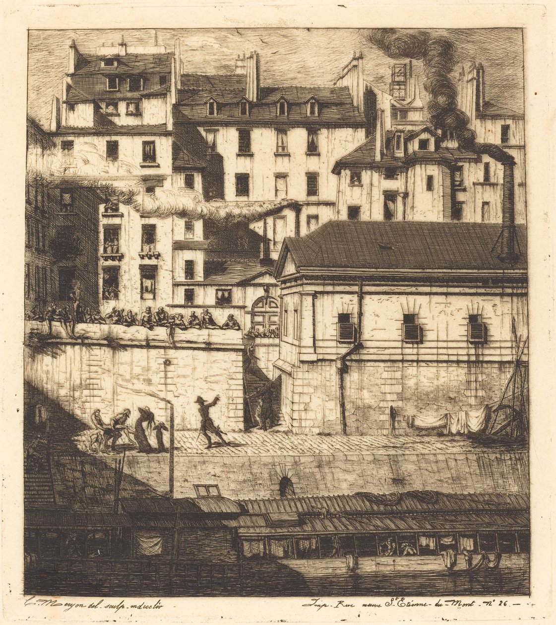 La morg, Paris (Morg) by Charles Meryon