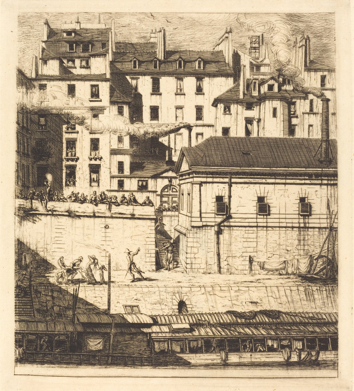 La morg, Paris (Morg) by Charles Meryon
